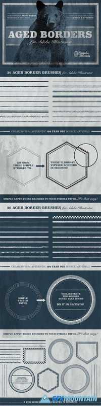 Aged Borders for Adobe Illustrator 796654