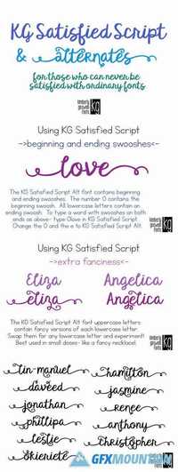 KG Satisfied Script Font