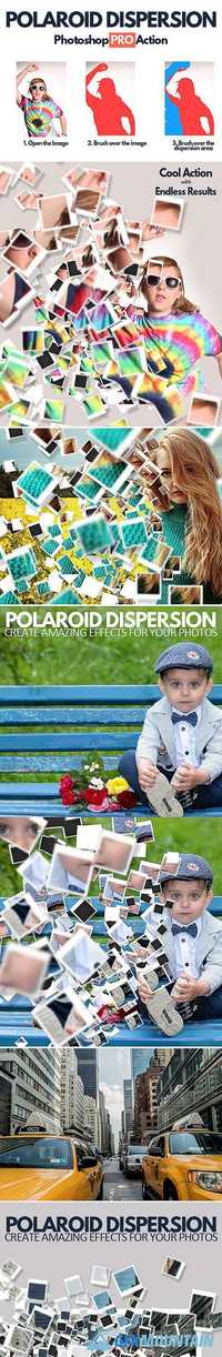 GraphicRiver - Polaroid Dispersion Photoshop Action 17109306