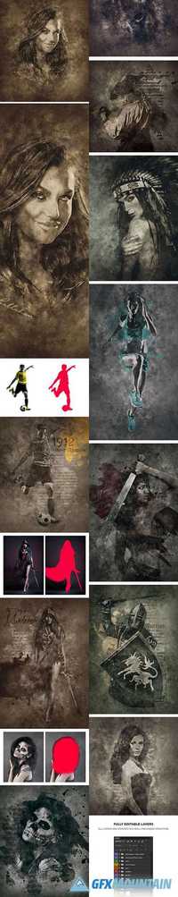 GraphicRiver - Medieval Photoshop Action 17184903