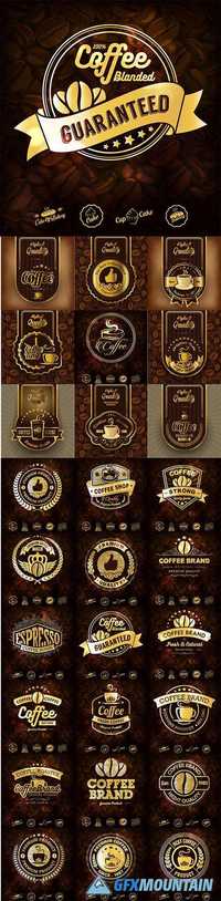 Gold Coffee Label. Premium Coffee Labels