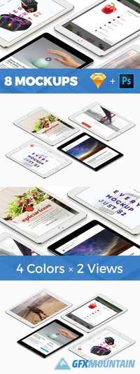 8 perspective iPad Pro mockups 851644