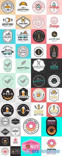 Set of Food Badges, Banner, Labels and Logos