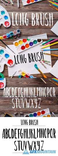 Long brush alphabet