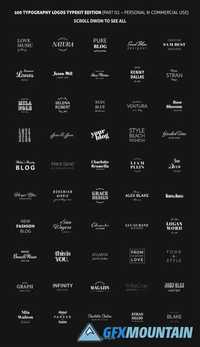200 Typography Logos Bundle 846802