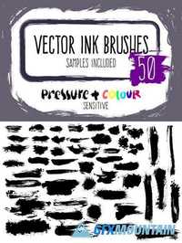 Vector ink brushes set 875989