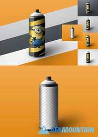 Spray Can Mock-up tin of paint 881127