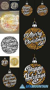 Holidays Greeting Card Christmas Ball 2017 Year