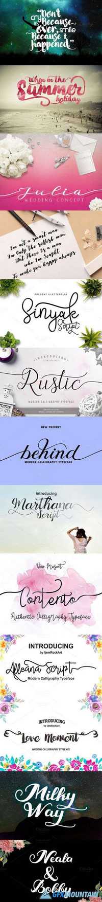 Font Bundle Calligraphy 924800