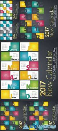 New Colorful Calendar 2017