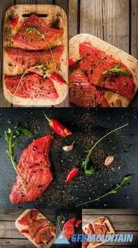 Fresh Raw Meat - Spices, Chilli and Garlic
