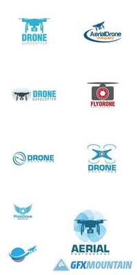Drone Camera Photography Concept Logo Icon