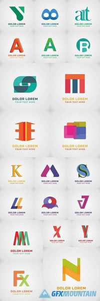 Letters Colored Logos