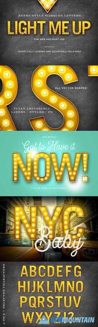 Light Me Up Retro Marquee Letters 1012753