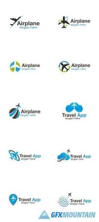 Air Plane Travel App Logo Vector