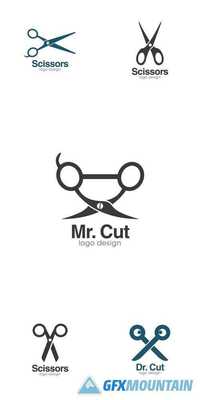 Scissors Creative Concept Logo Design Template
