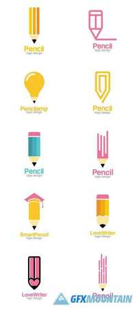 Pencil Creative Concept Logo Design Template