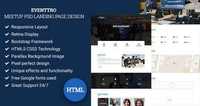 Eventtro – Meetup HTML landing page design
