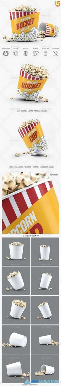 Popcorn Bucket & Cup Mock-Up 18640583