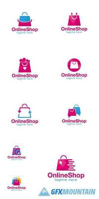 Online Shop Icon Logo Design Vector