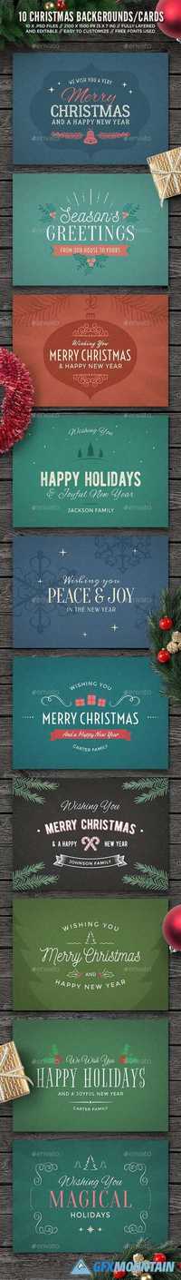 10 Christmas Backgrounds/Cards 13905872