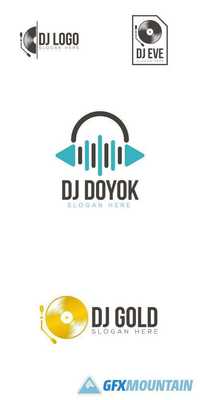 DJ Logo Design Vector