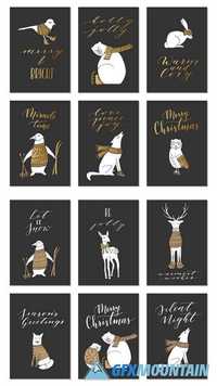Christmas Animals Cards