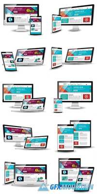 Website Template in Electronic Devices