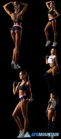Fitness Girl Isolated
