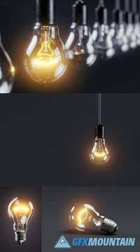 Low Glowing Electric Bulb Lamp