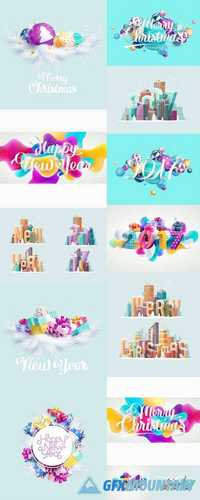 Christmas & New Year Colorful Design