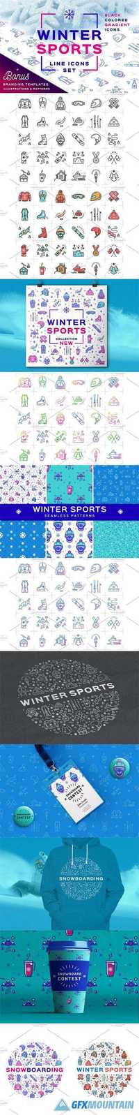  Winter Sport Icons Branding Graphics  1052853 