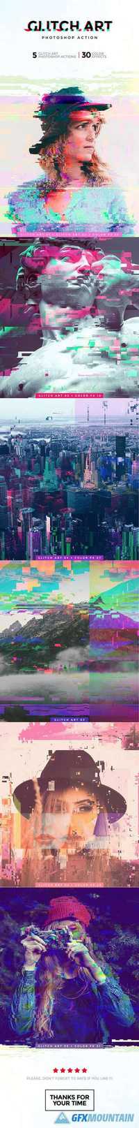 GraphicRiver - Glitch Art Photoshop Action 19032075