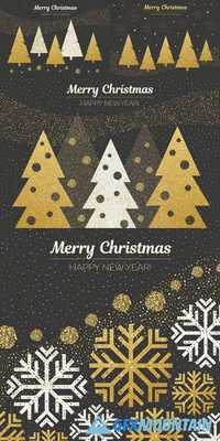 Vector Merry Christmas and Happy New Year Design