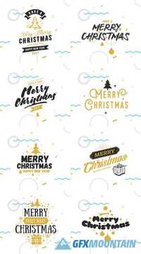 Merry Christmas Vector Typography, Background Design