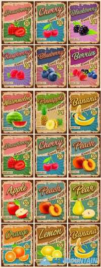 Fruits Vintage Banner