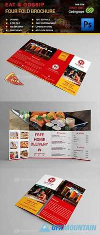 Eat & Gossip Four Fold Brochure - Menu 7953