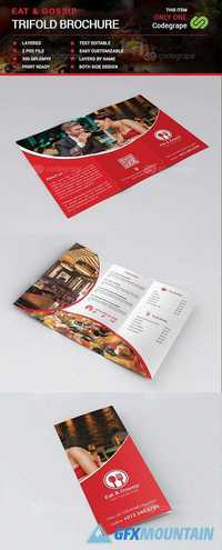 Eat & Gossip Trifold Brochure - Menu 7729