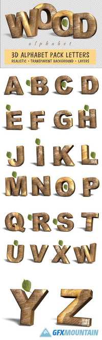Realistic wooden alphabet 1129194