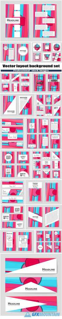 Abstract vector layout background set