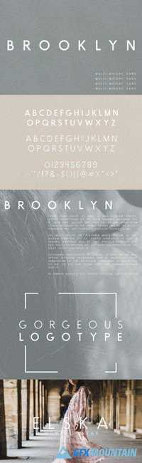 Brooklyn | Two Weight Font Family
