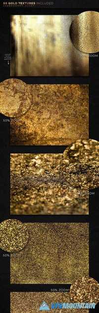 350 Gold & Metallic Textures Bundle 1227910