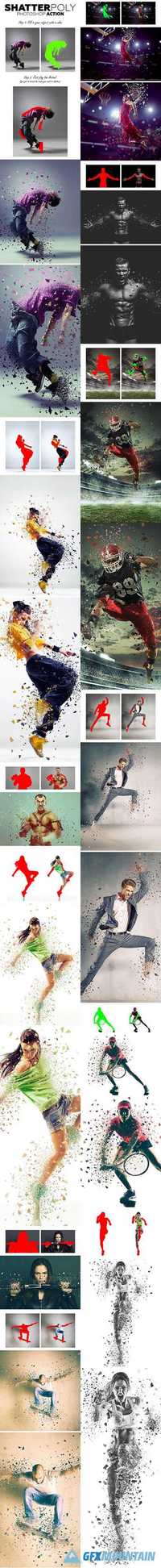Graphicriver - Shatterpoly Photoshop Action 19359412