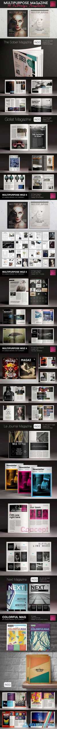 10 Magazine Brochure Templates Pack 787245