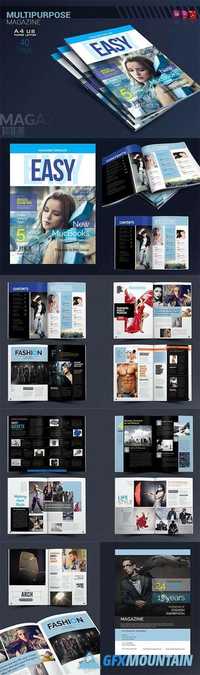Clean & Simple Magazine Template 1221635