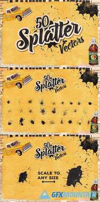 50 Handmade Splatter Vectors 1222109
