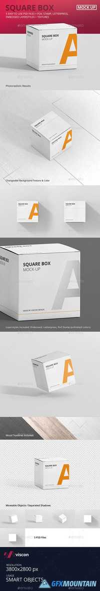 Package Box Mock-Up - Square 16209044