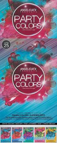 Party Colors Flyer Template 1275154