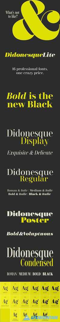 Didonesque Lite - 16-font family