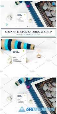 Square Business Card Mock-up 1302125